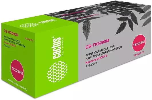Картридж лазерный Cactus CS-TK5290M (TK-5290M/1T02TXBNL0), пурпурный, 13000 страниц, совместимый для Kyocera Ecosys P7240cdn
