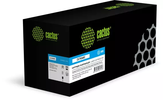 Картридж лазерный Cactus CS-TK5440C (TK-5440C/1T0C0ACNL0), голубой, 2200 страниц, совместимый для Kyocera ECOSYS PA2100cx/ECOSYS PA2100cwx/ECOSYS MA2100cfx/ECOSYS MA2100cwfx