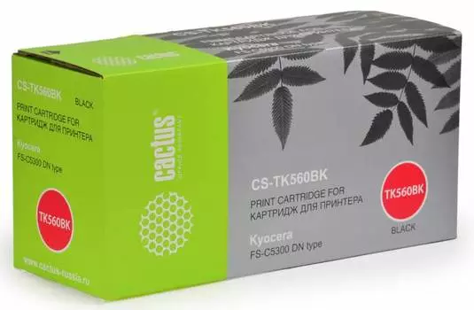 Картридж лазерный Cactus CS-TK560BK (TK-560K), черный, совместимый для Kyocera FS-C5300DN/C5350DN/P6030cdn