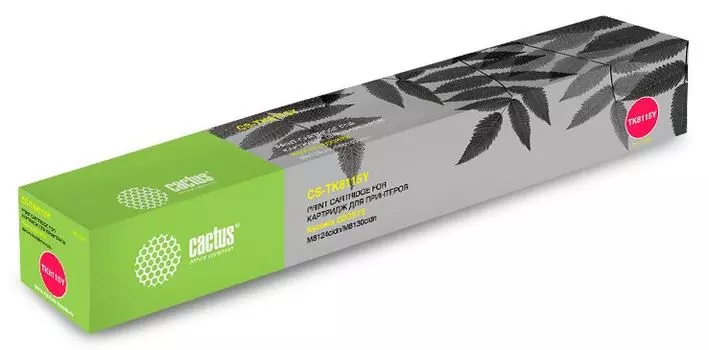 Картридж лазерный Cactus CS-TK8115Y (TK-8115Y/1T02P3ANL0), желтый, 6000 страниц, совместимый для Kyocera Ecosys M8124cidn/M8130cidn