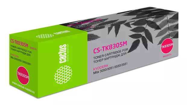 Картридж лазерный Cactus CS-TK8305M (TK-8305M/1T02LKBNL0), пурпурный, 15000 страниц, совместимый для Kyocera 3050/3051/3550/3551