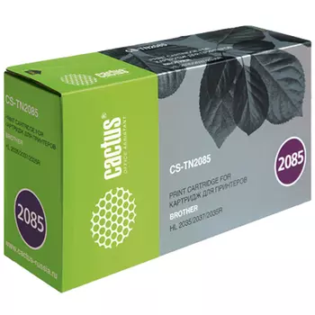 Картридж лазерный Cactus CS-TN2085 (TN-2085), черный, 1500 страниц, совместимый для Brother HL-2035R