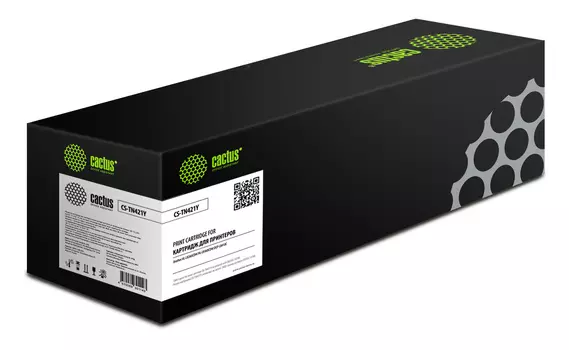 Картридж лазерный Cactus CS-TN421Y (TN421Y), желтый, 1800 страниц, совместимый для Brother Brother HL-L8260CDW/L8350CDW; DCP-L8410CDW; MFC-L8590CDW/L8900CDW без чипа