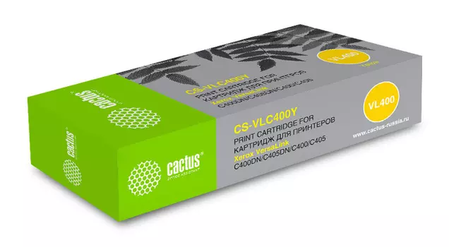 Картридж лазерный Cactus CS-VLC400Y (106R03533), желтый, 8000 страниц, совместимый для Xerox VersaLink C400DN/C405DN/C400/405