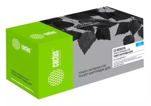 Картридж лазерный Cactus CS-W2031A (415A/W2031A), голубой, 2100 страниц, совместимый для LJ M454/MFP M479 с чипом