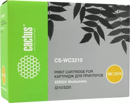 Картридж лазерный Cactus CS-WC3210 (106R01485), черный, 2000 страниц, совместимый для Xerox WorkCentre 3210/3220