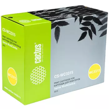 Картридж лазерный Cactus CS-WC3315 (106R02308), черный, 2300 страниц, совместимый для Xerox WorkCentre 3315