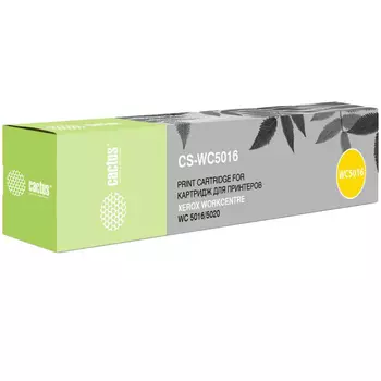 Картридж лазерный Cactus CS-WC5016 (106R01277), черный, 6300 страниц, совместимый для Xerox WorkCentre 5020