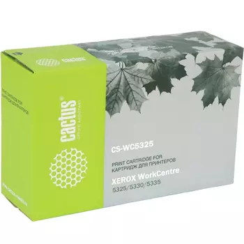 Картридж лазерный Cactus CS-WC5325 (006R01160/006R01160), черный, 30000 страниц, совместимый для Xerox WorkCentre 5325/5330/5335