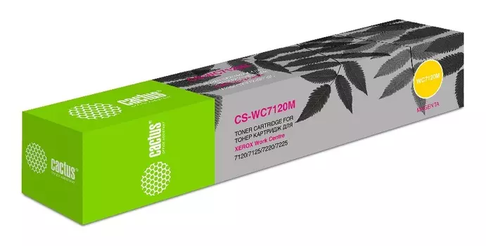 Картридж лазерный Cactus CS-WC7120MR (006R01463), пурпурный, 15000 страниц, совместимый для Xerox WC 7120/7125/7220/7225