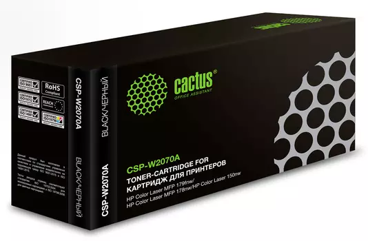 Картридж лазерный Cactus CSP-W2070A (№117A/W2070A), черный, 1000 страниц, совместимый для CL 150a/CL 150nw/CL 178nw MFP/CL 179fnw MFP