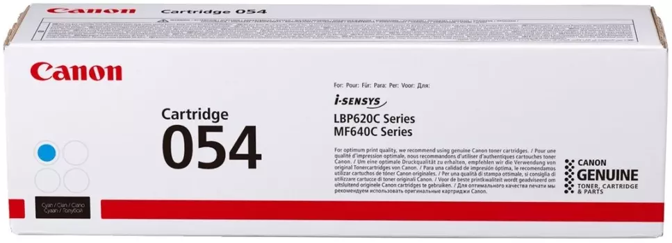 Картридж лазерный Canon 054C/3023C002, голубой, 1200 страниц, оригинальный для Canon MF645Cx/MF643Cdw/MF641Cw/LBP623Cdw/621Cw