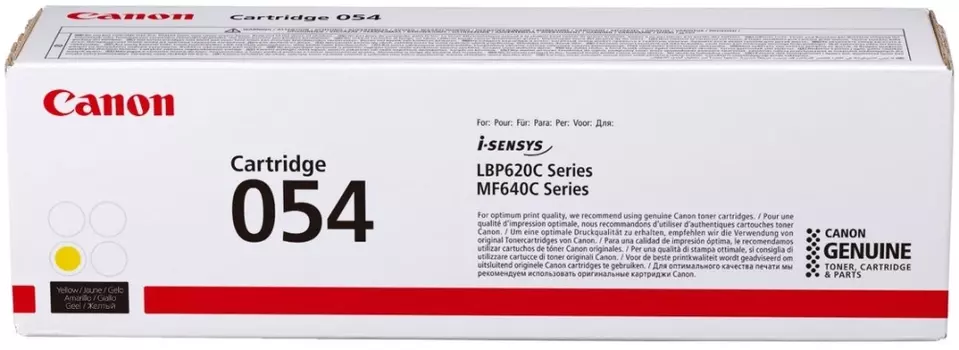 Картридж лазерный Canon 054Y/3021C002, желтый, 1200 страниц, оригинальный для Canon MF645Cx/MF643Cdw/MF641Cw/LBP623Cdw/621Cw