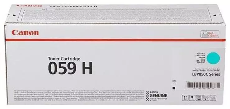 Картридж лазерный Canon 059H/3626C001, голубой, 13500 страниц, оригинальный для Canon i-SENSYS LBP852Cx LBP852