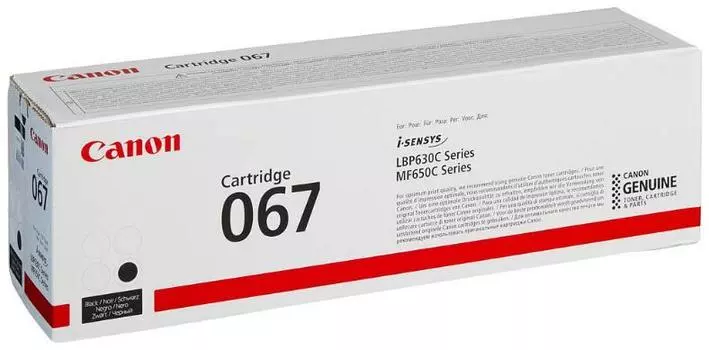 Картридж лазерный Canon 067/5102C002, черный, 1350 страниц, оригинальный для Canon i-SENSYS MF650 с чипом