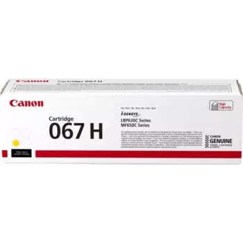 Картридж лазерный Canon 067HY/5103C002, желтый, 3130 страниц, оригинальный для Canon i-SENSYS LBP631CW/i-SENSYS LBP631/i-SENSYS LBP633Cdw/i-SENSYS LBP633/MF651Cw/MF651/MF655Cdw/MF655/MF657Cdw/MF657 с чипом