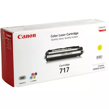 Картридж лазерный Canon 717Y/2575B002, желтый, 4000 страниц, оригинальный, для Canon MF8450 series