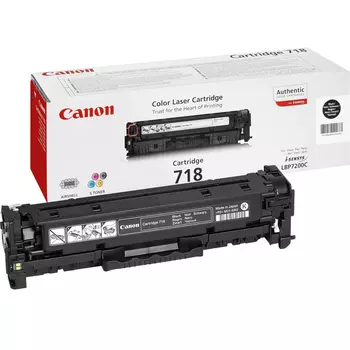 Картридж лазерный Canon 718Bk/2662B002, черный, 3400 страниц, оригинальный для Canon i-SENSYS LBP-7200C series
