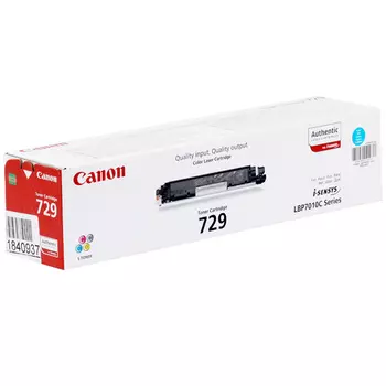 Картридж лазерный Canon 729C/4369B002, голубой, 1000 страниц, оригинальный для Canon LBP7010C / LBP7018C