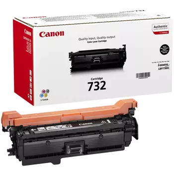Картридж лазерный Canon 732Bk/6263B002, черный, 6100 страниц, оригинальный для Canon LBP-7780