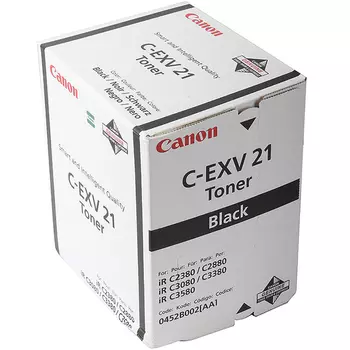 Картридж лазерный Canon C-EXV21Bk/0452B002, черный, 26000 страниц, оригинальный для Canon iR-C2380 / C2550 / C2880 / C3080 / C3380 / C3480 / C3580