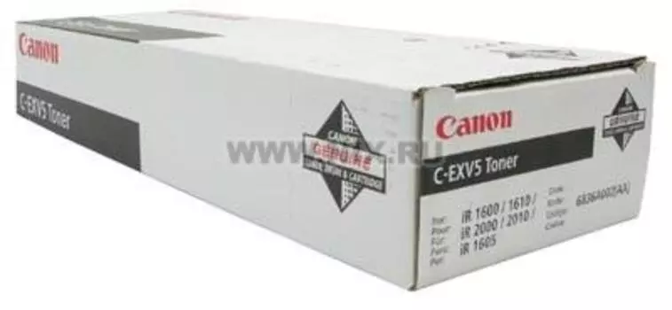 Картридж лазерный Canon C-EXV5/6836A002, черный, 2шт., 7850 страниц, оригинальный, для Canon imageRunner 1600 / 1605 / 1610 / 2000 / 2010