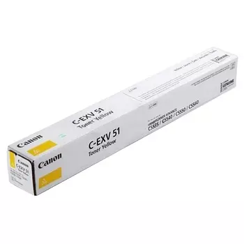 Картридж лазерный Canon C-EXV 51/0484C002, желтый, 60000 страниц, оригинальный для Canon iR ADV C55xx