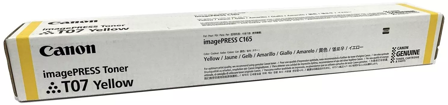 Картридж лазерный Canon T07/3644C001, желтый, 63700 страниц, оригинальный для Canon imagePRESS C165