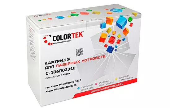 Картридж лазерный Colortek CT-106R02310 (106R02310), черный, 5000 страниц, совместимый для Xerox WC 3315/3325