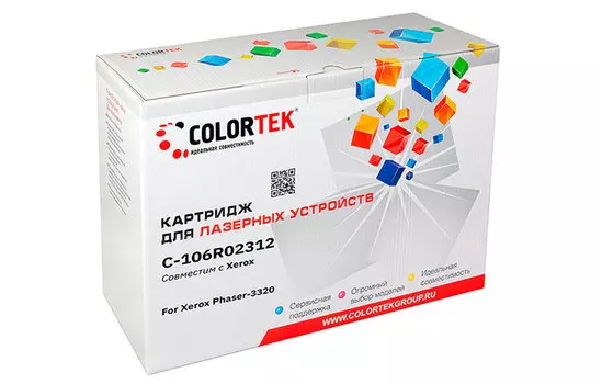 Картридж лазерный Colortek CT-106R02312 (106R02312), черный, 11000 страниц, совместимый для Xerox WC 3325 MFP