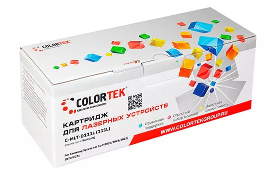 Картридж лазерный Colortek CT-MLTD111L (MLT-D111L), черный, 1800 страниц, совместимый для Samsung Xpress SL-M2020/SL-M2021/SL-M2022/SL-M2070/SL-M2071