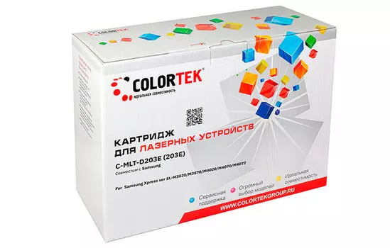 Картридж лазерный Colortek CT-MLTD203L (MLT-D203L), черный, 5000 страниц, совместимый для Samsung SL-M3820/M3870/M4020/M4070
