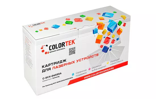 Картридж лазерный Colortek CT-SCXD6555A (SCX-D6555A), черный, 25000 страниц, совместимый для Samsung SCX-4645/6545/6555/6811