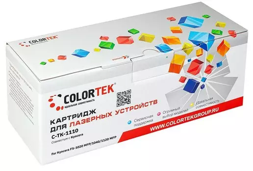 Картридж лазерный Colortek CT-TK1110 (TK-1110), черный, 2500 страниц, совместимый для Kyocera FS-1020MFP/FS-1120MFP/FS-1040
