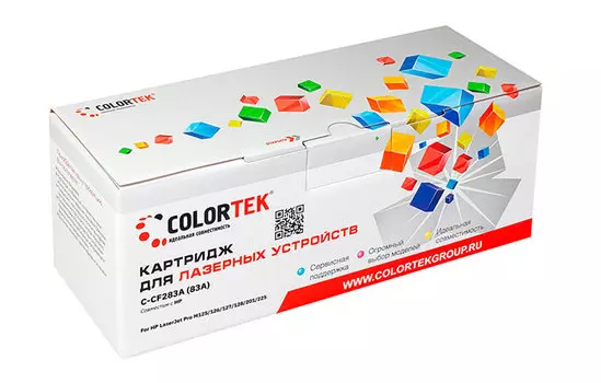 Картридж лазерный Colortek СТ-CF283A, черный, совместимый