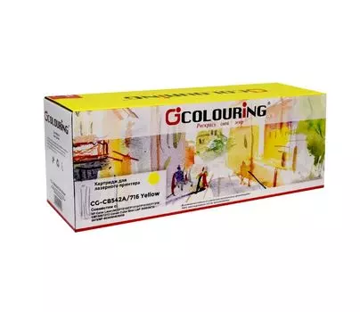 Картридж лазерный Colouring CG-CB542A/716 (CB542A/716), желтый, совместимый, для CLJ CP1210/CP1215/CP1510/CP1518/CM1300/1312/Canon Color Shot LBP 5050/5970/5975/MF-8030/8040/8050
