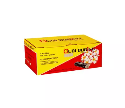 Картридж лазерный Colouring CG-CE278A/726/728 (CE278A/726/728), черный, 2100 страниц, совместимый, для LJ P1560/P1600/Canon MF4410/LBP6200D
