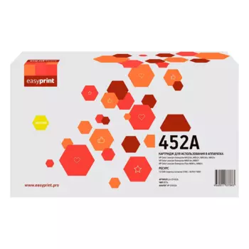 Картридж лазерный EasyPrint LH-CF452A (655A/CF452A), желтый, 10500 страниц, совместимый для CLJE M652/653/681/Flow M681z/M682z