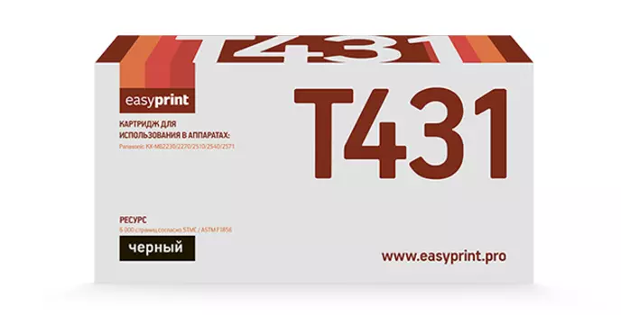 Картридж лазерный EasyPrint LP-431 (KX-FAT431A), черный, 6000 страниц, совместимый для Panasonic KX-MB2230/2270/2510/2540/2571