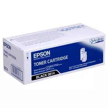Картридж лазерный Epson 0614/C13S050614, черный, 2200 страниц, оригинальный для AcuLaser С1700 / С1750 / СX17 series