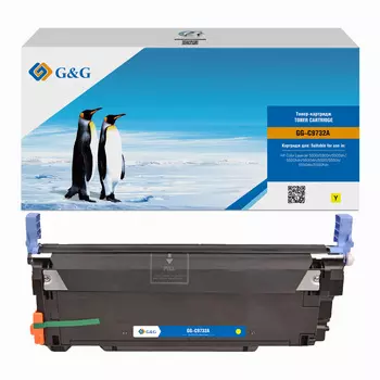 Картридж лазерный G&G GG-C9732A/NT-C9732A (№645A/C9732A), желтый, 12000 страниц, совместимый для CLJ 5500/CLJ 5500n/CLJ 5500dn/CLJ 5500hdn/CLJ 5500dtn/CLJ 5550/CLJ 5550n/CLJ 5550dtn/CLJ 5550hdn