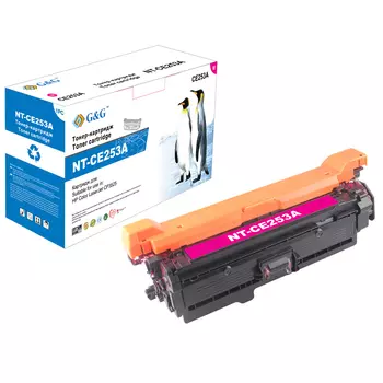 Картридж лазерный G&G GG-CE253A/NT-CE253A (№504A/CE253A), пурпурный, 7000 страниц, совместимый для CLJ CP3525n/CLJ CP3525dn/CLJ CP3525X/CLJ CP3520/CLJ CM3530fs/CLJ CM3530CLJ CP3525n/CLJ CM3530
