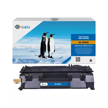 Картридж лазерный G&G GG-CE505A (CE505A), черный, 2300 страниц, совместимый для LJ P2035/P2035n/P2055d/P2055dn/P2055x