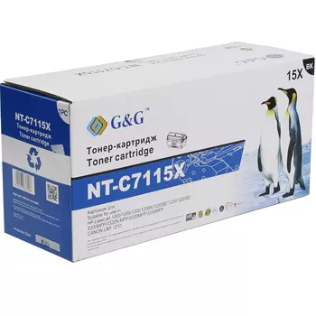 Картридж лазерный G&amp;G NT-C7115X, черный, 3500 страниц, совместимый, для LJ 1220 / 3330mfp / 1200 / 1200n