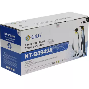 Картридж лазерный G&amp;G NT-Q5949A (49A), черный, 2500 страниц, совместимый, для LJ 1160 / 1320 / 3390 / 3392 Canon LBP-3300 / 3360