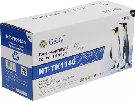 Картридж лазерный G&G NT-TK1140 (TK-1140), черный, 7200 страниц, совместимый, для Kyocera FS-1035MFP/DP, FS-1135MFP, ECOSYS M2035dn, ECOSYS M2535dn