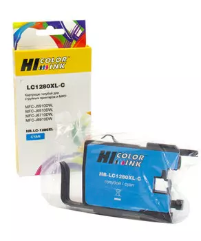 Картридж струйный Hi-Black HB-LC-1280XC (LC-1280XC), голубой, совместимый, 1200 страниц, 16.6мл, для Brother MFC-J6510/6910DW