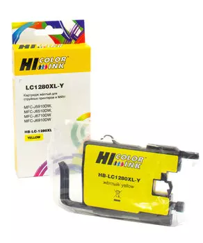 Картридж струйный Hi-Black HB-LC-1280XY (LC-1280XY), желтый, совместимый, 1200 страниц, 16.6мл, для Brother MFC-J6510/6910DW