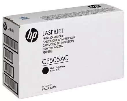 Картридж лазерный HP №05A/CE505AC, черный, 2300 страниц, оригинальный для HP LJ P2035/2055