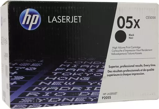 Картридж лазерный HP 05X/CE505X, черный, 6500 страниц, оригинальный для HP LaserJet P2055 / P2055d / P2055dn